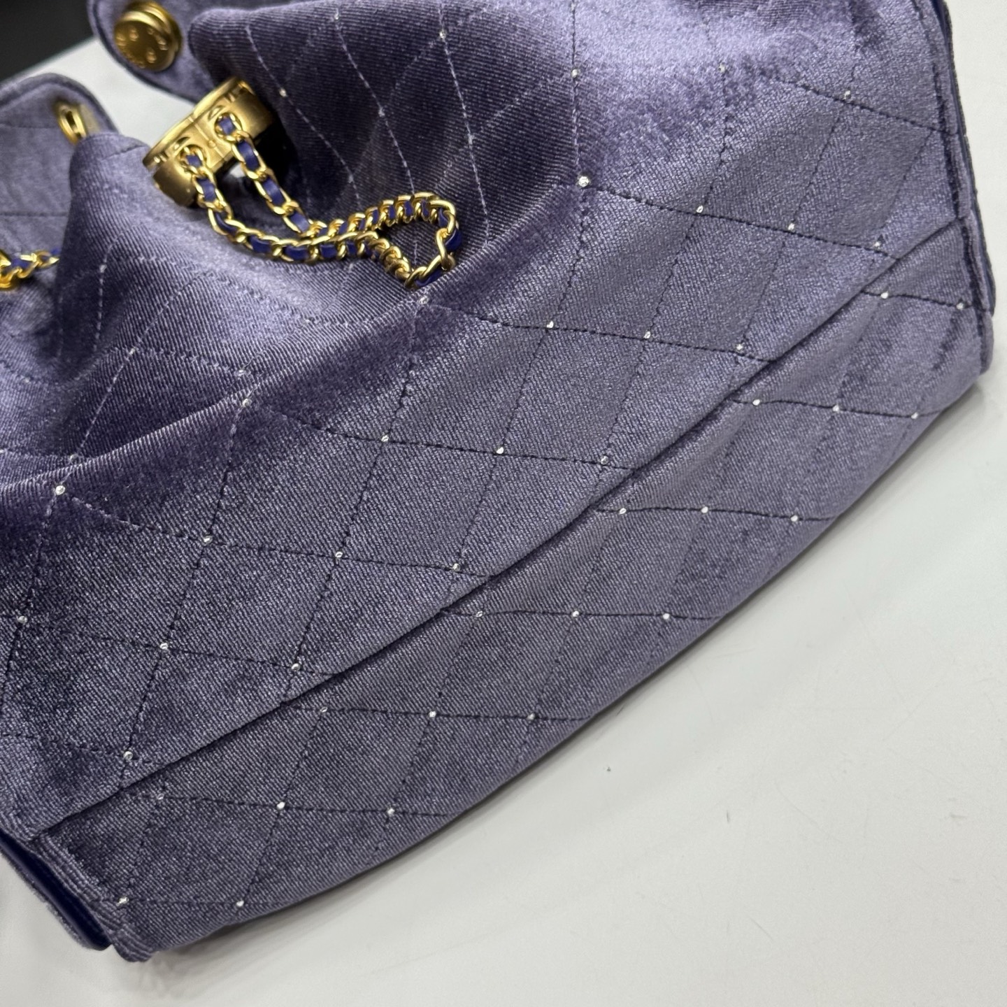 CHANEL 25A Crystal-Embellished Hobo Bag