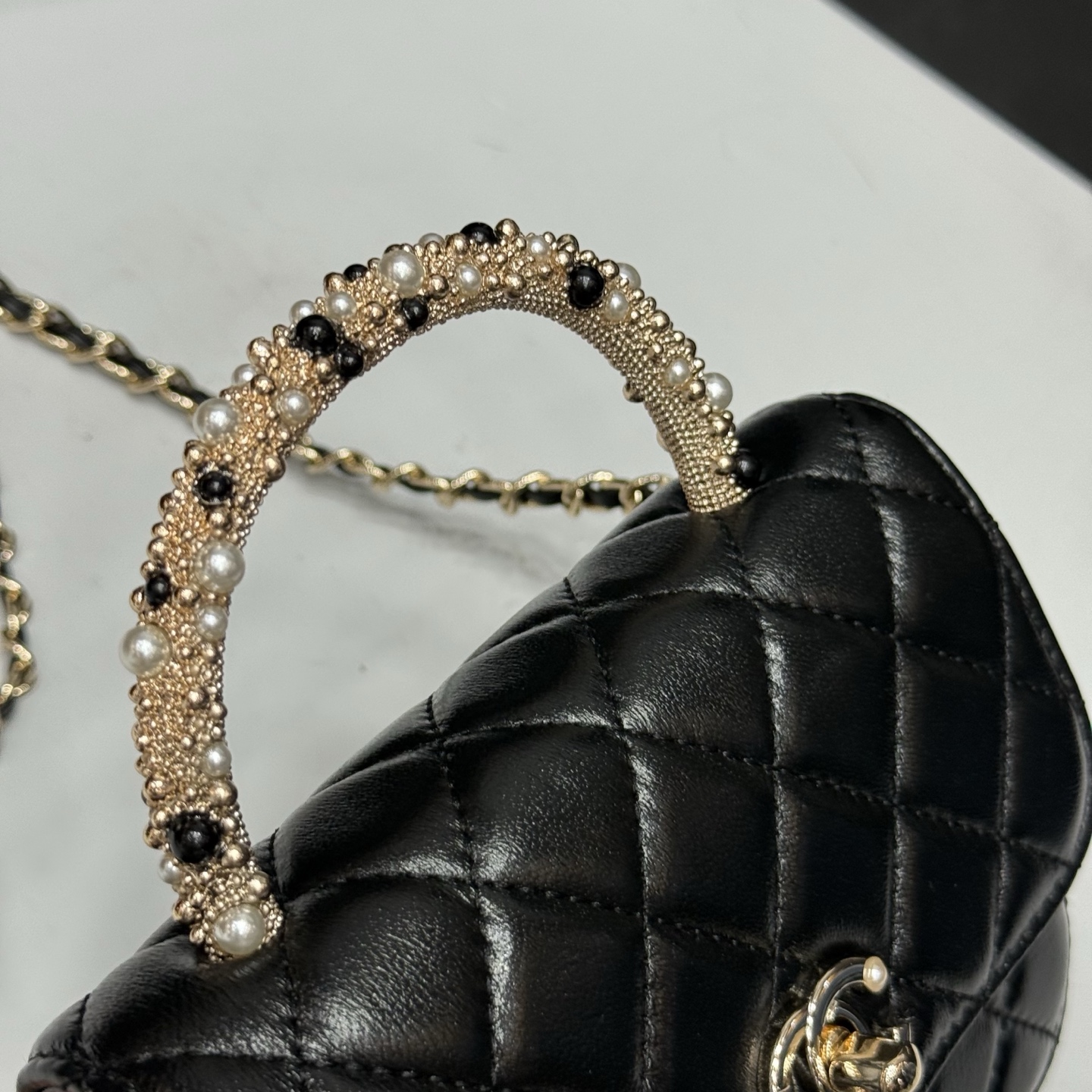 Chanel Pearl-Handle Flap Bag