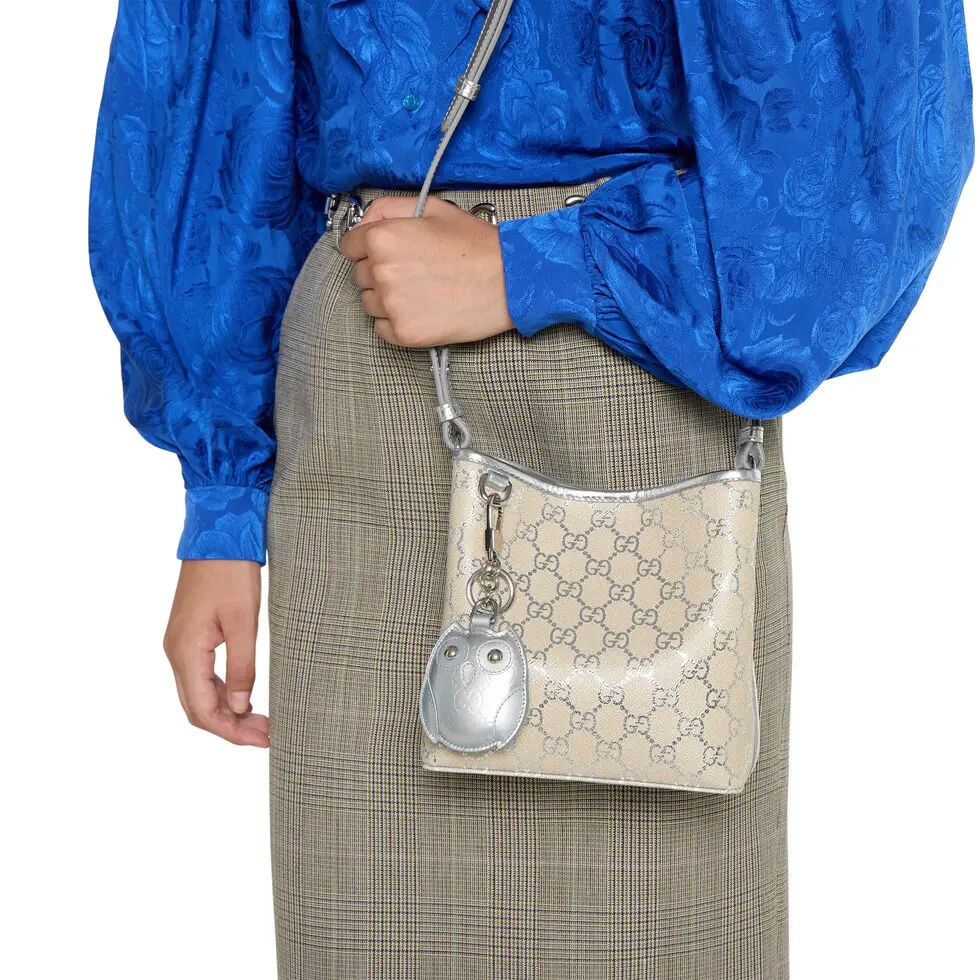 Gucci GG Emblem small bucket bag