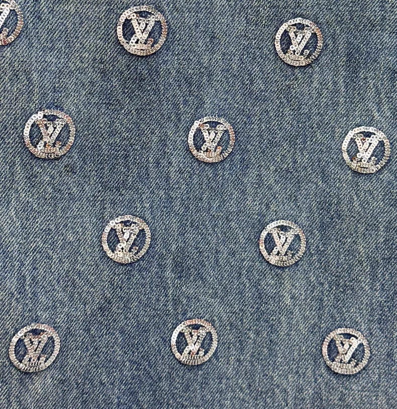 LOUIS VUITTON 1AIPP6 Signature Sequin Bootcut Jeans