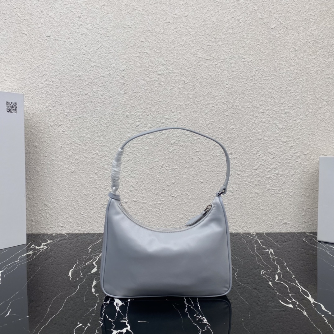 Prada Ice Grey Hobo Bag