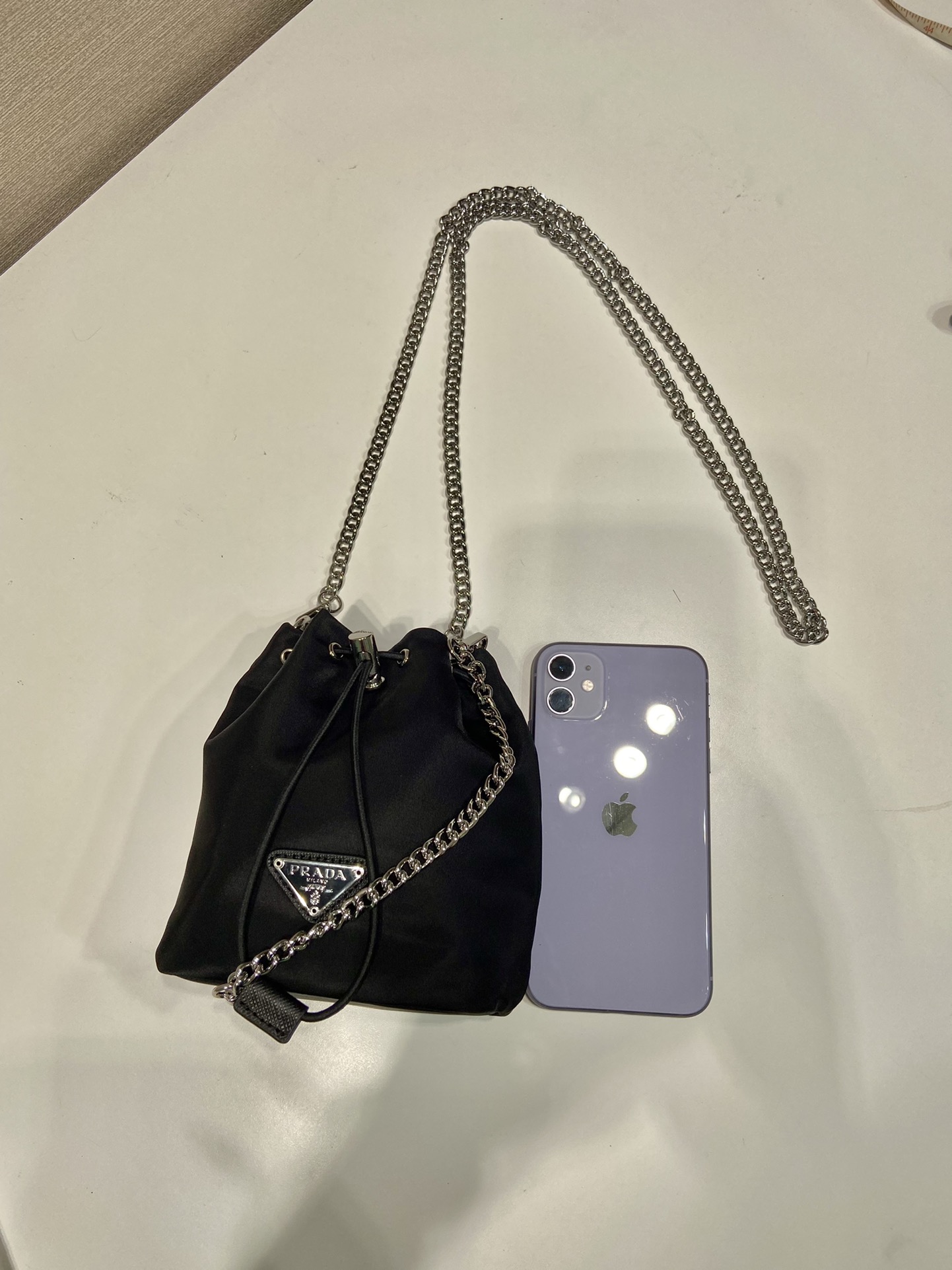 Prada Black Nylon Mini Bucket Bag