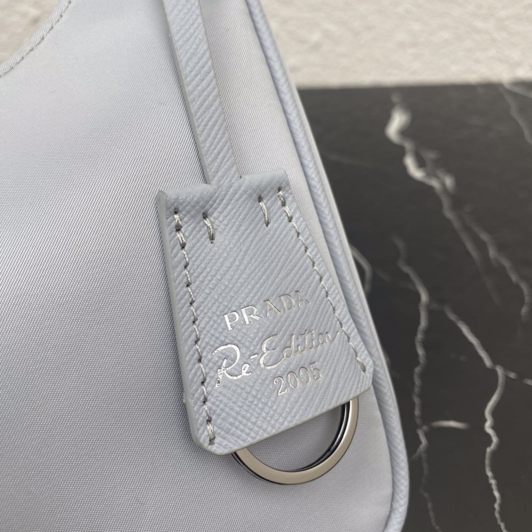 Prada Ice Grey Hobo Bag