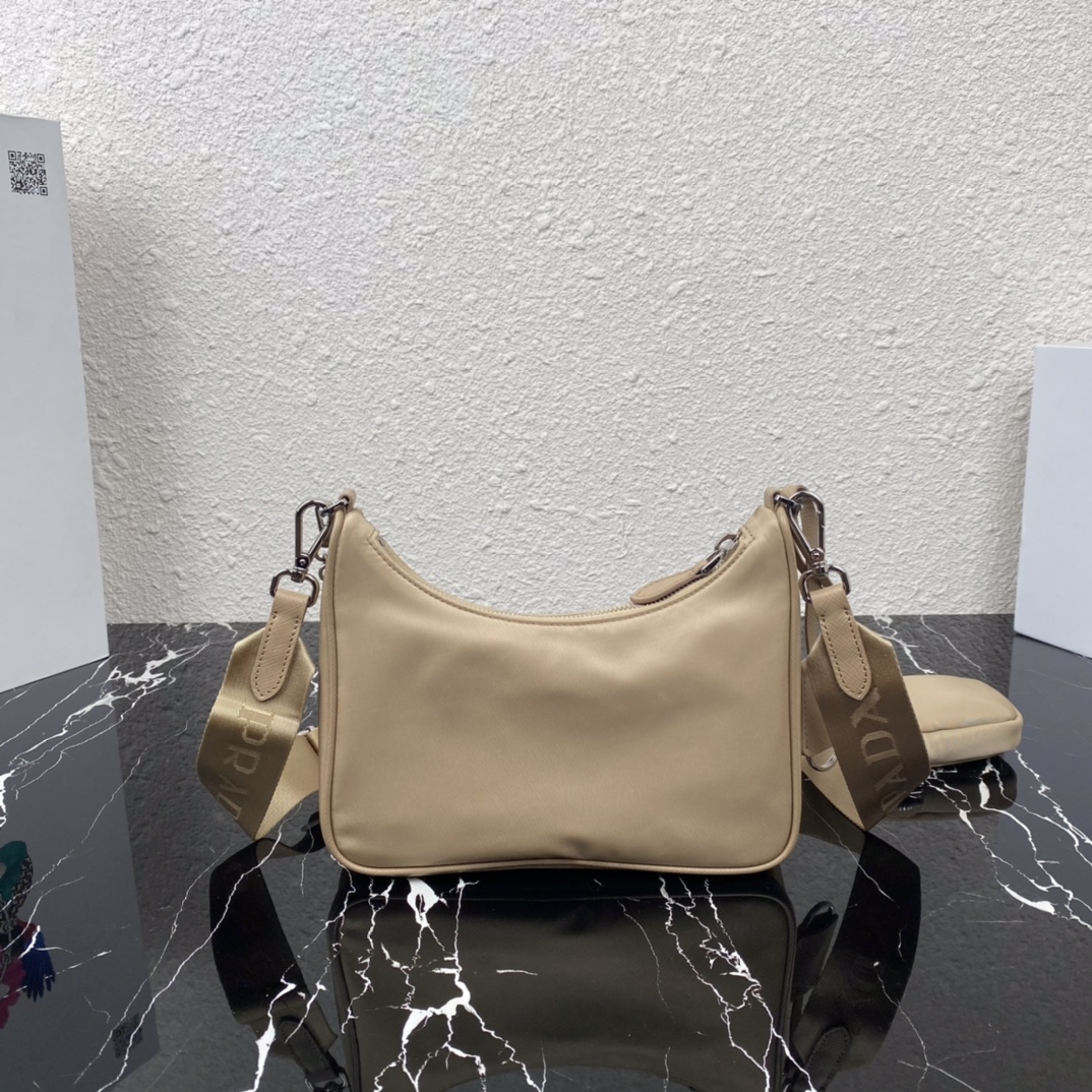 Prada Re-Edition 2005 Re-Nylon and Saffiano leather bag with charm