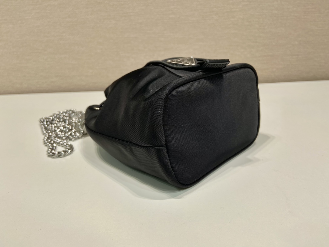 Prada Black Nylon Mini Bucket Bag