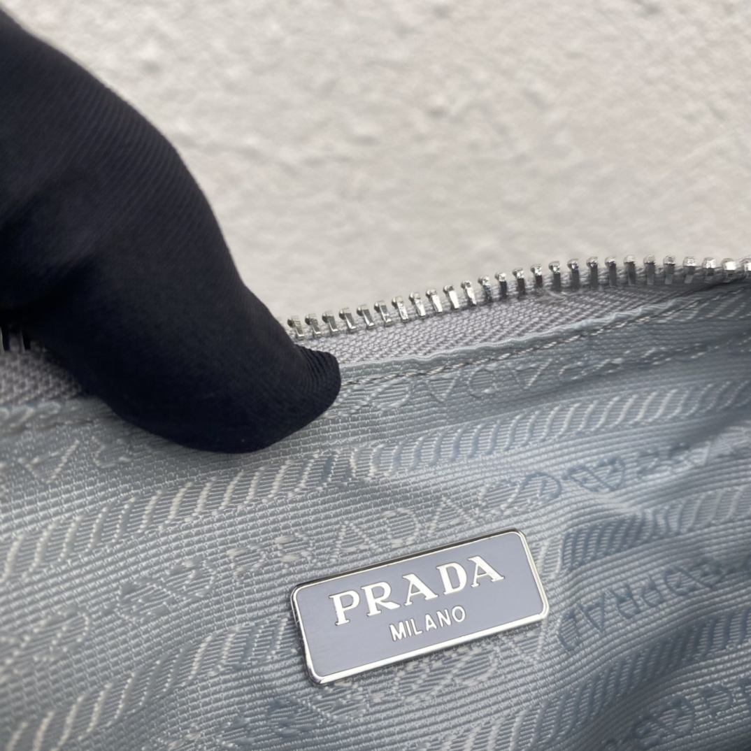 Prada Ice Grey Hobo Bag