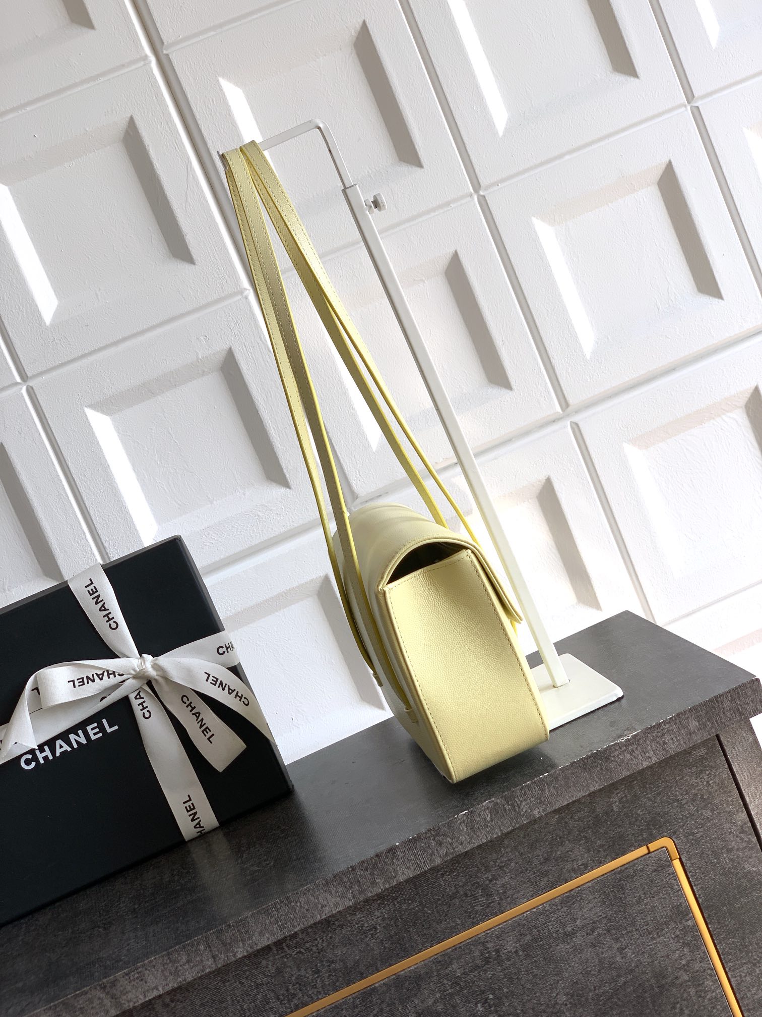 CHANEL Calfskin Flap Shoulder Bag