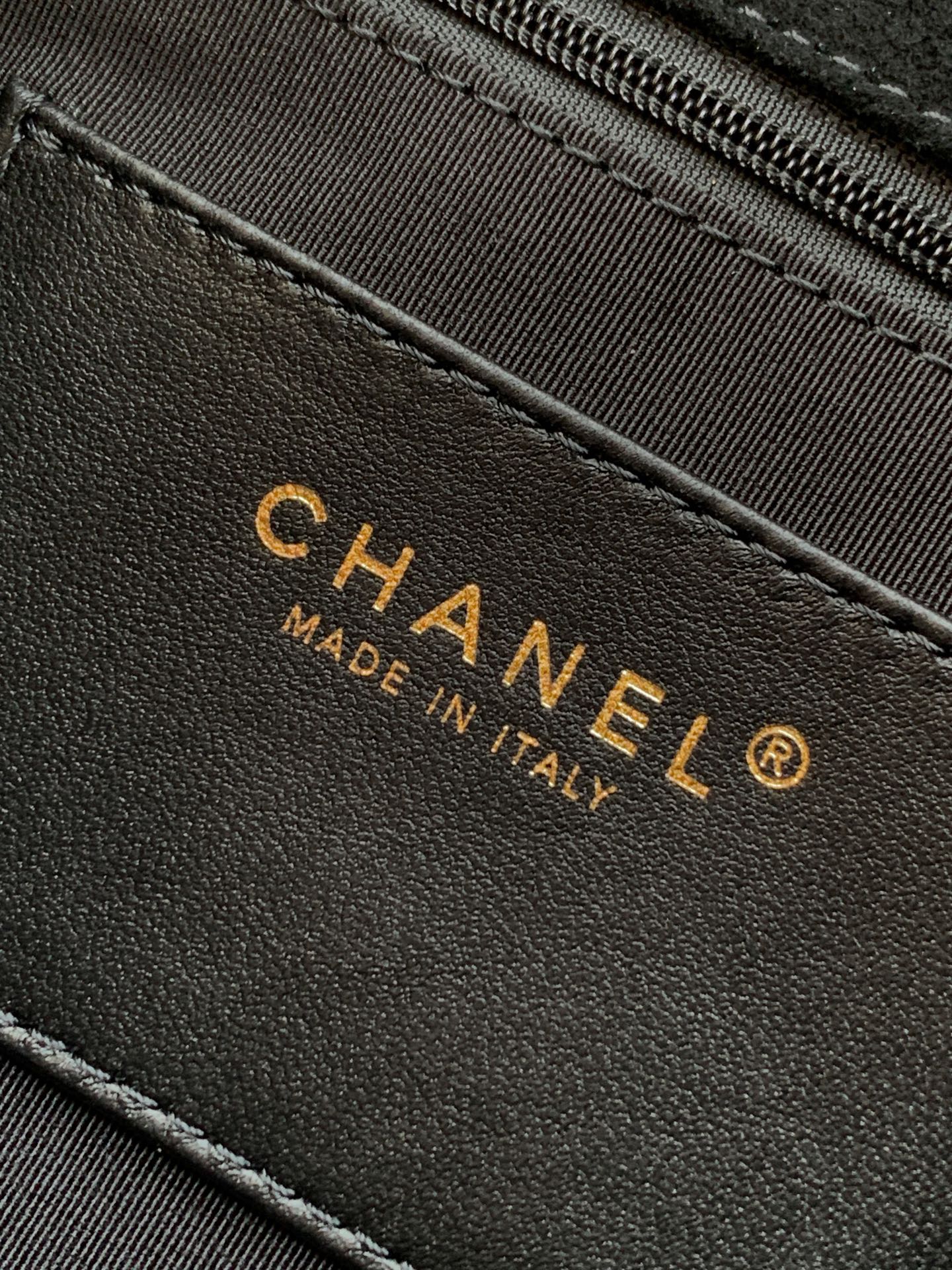 CHANEL 26C Large CF Bag in Black Suede