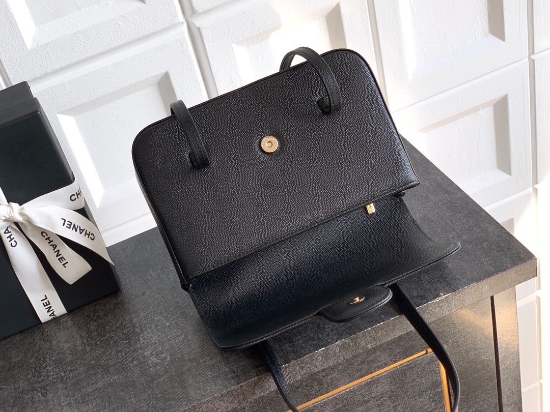 CHANEL Calfskin Flap Shoulder Bag