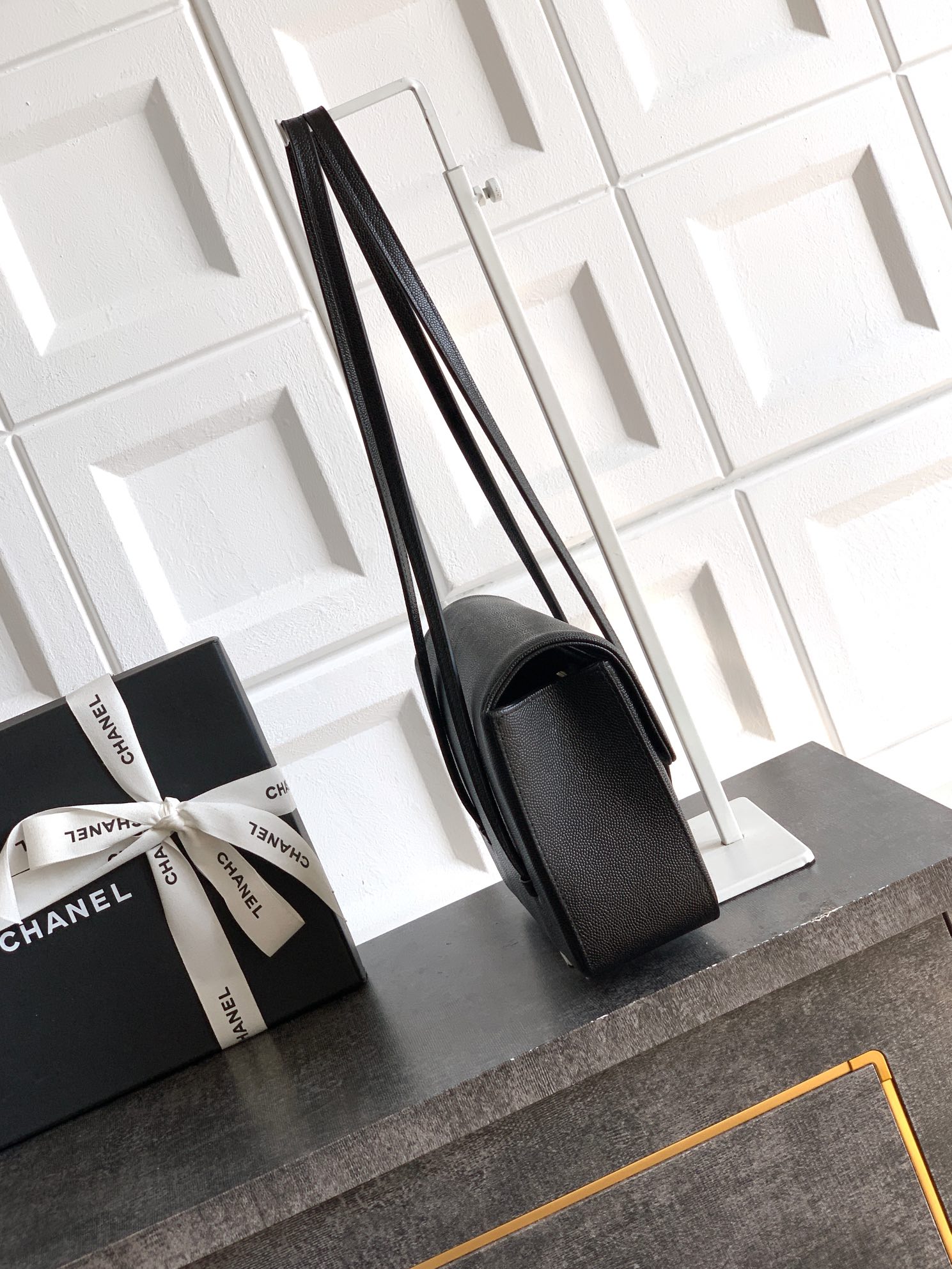 CHANEL Calfskin Flap Shoulder Bag