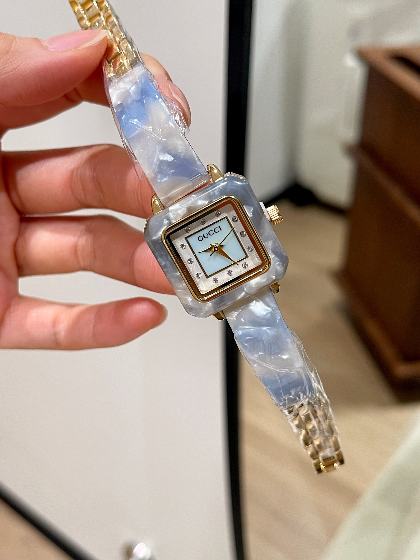 Gucci Square MOP Watch