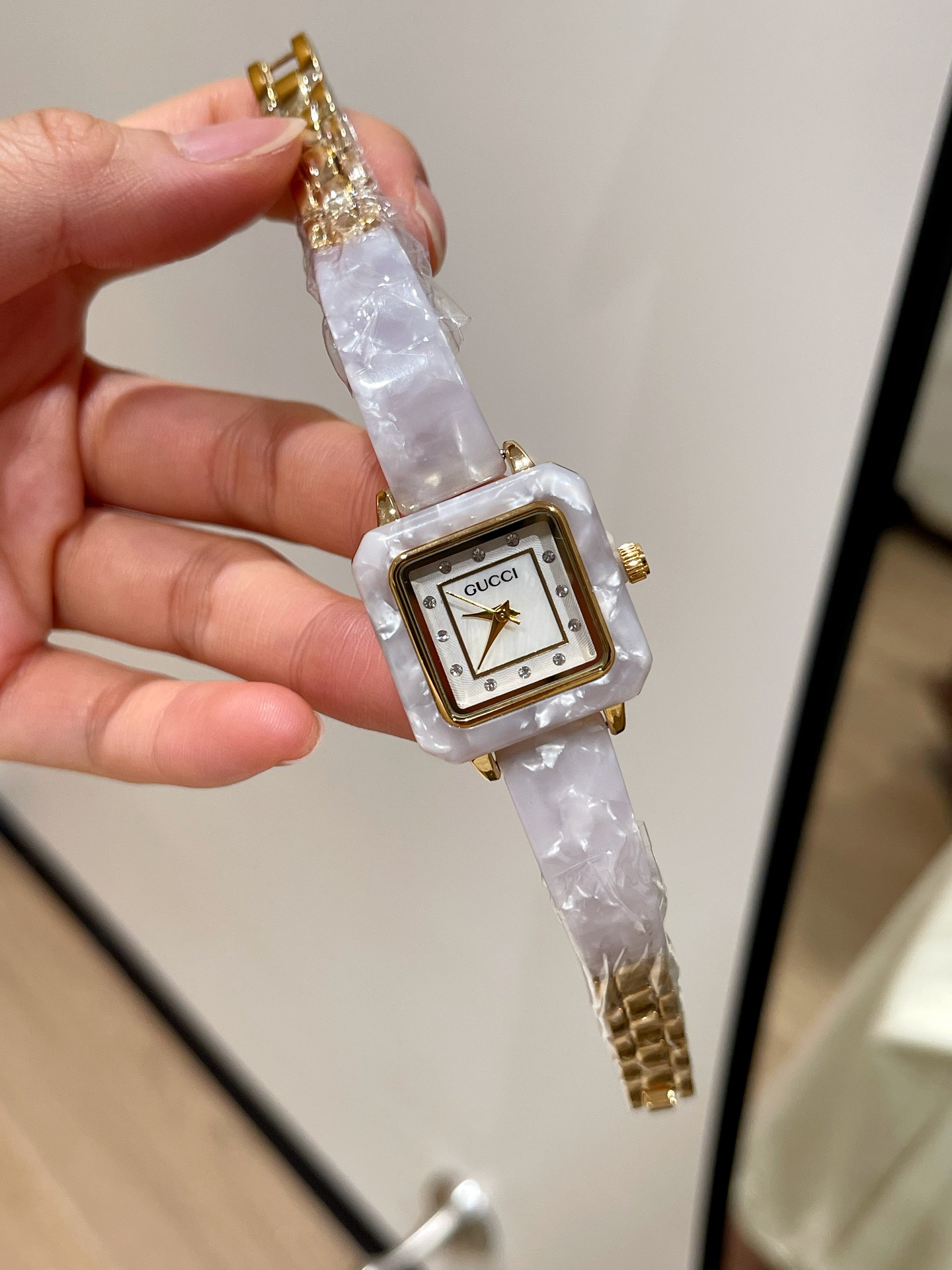 Gucci Square MOP Watch