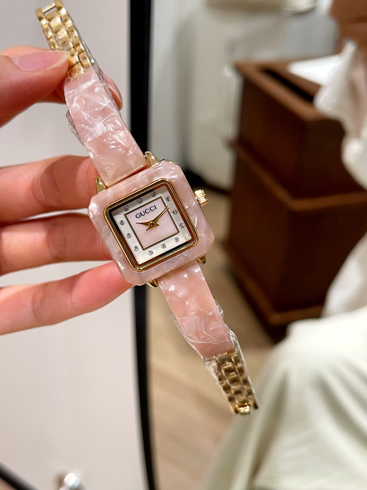 Gucci Square MOP Watch