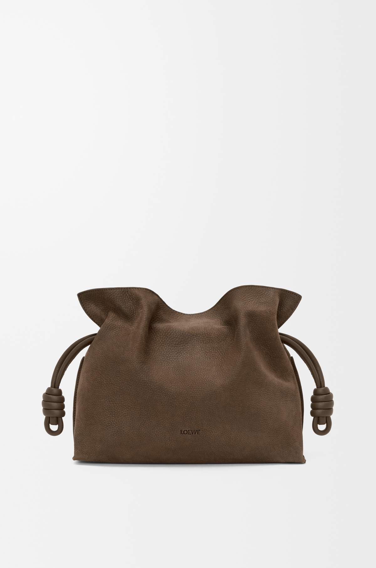 LOEWE Medium Flamenco clutch in grained nubuck