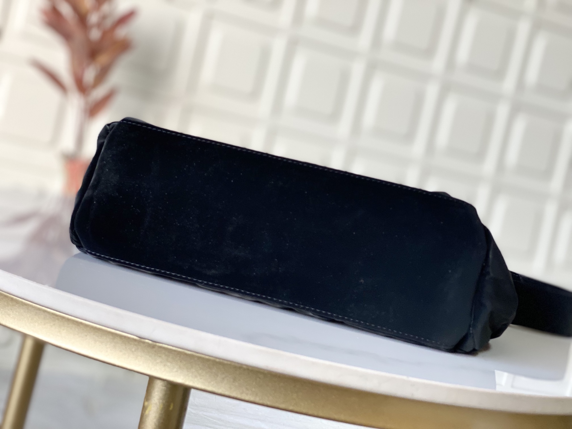 CHANEL Black Velvet Coconeige Ski Bag