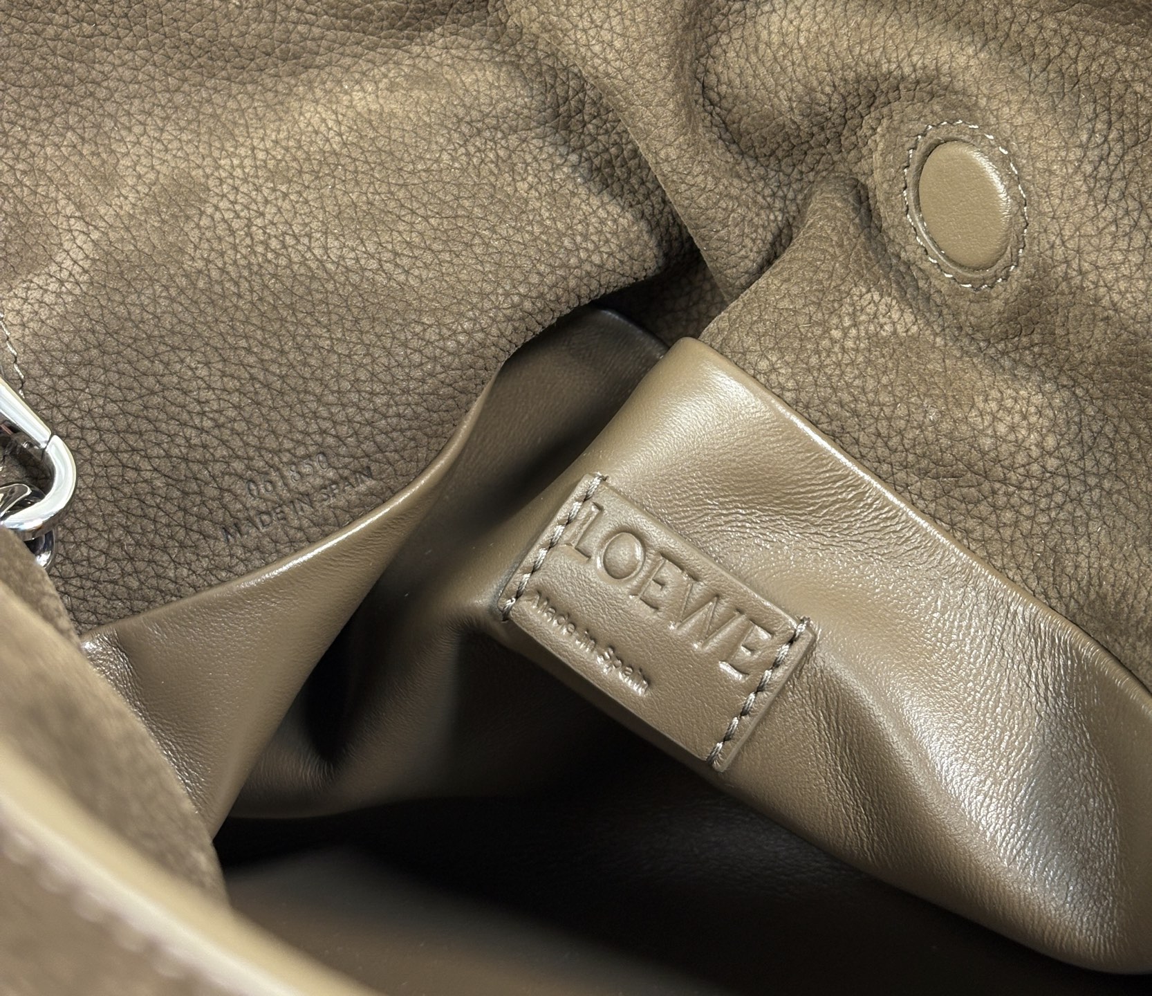 LOEWE Medium Flamenco clutch in grained nubuck