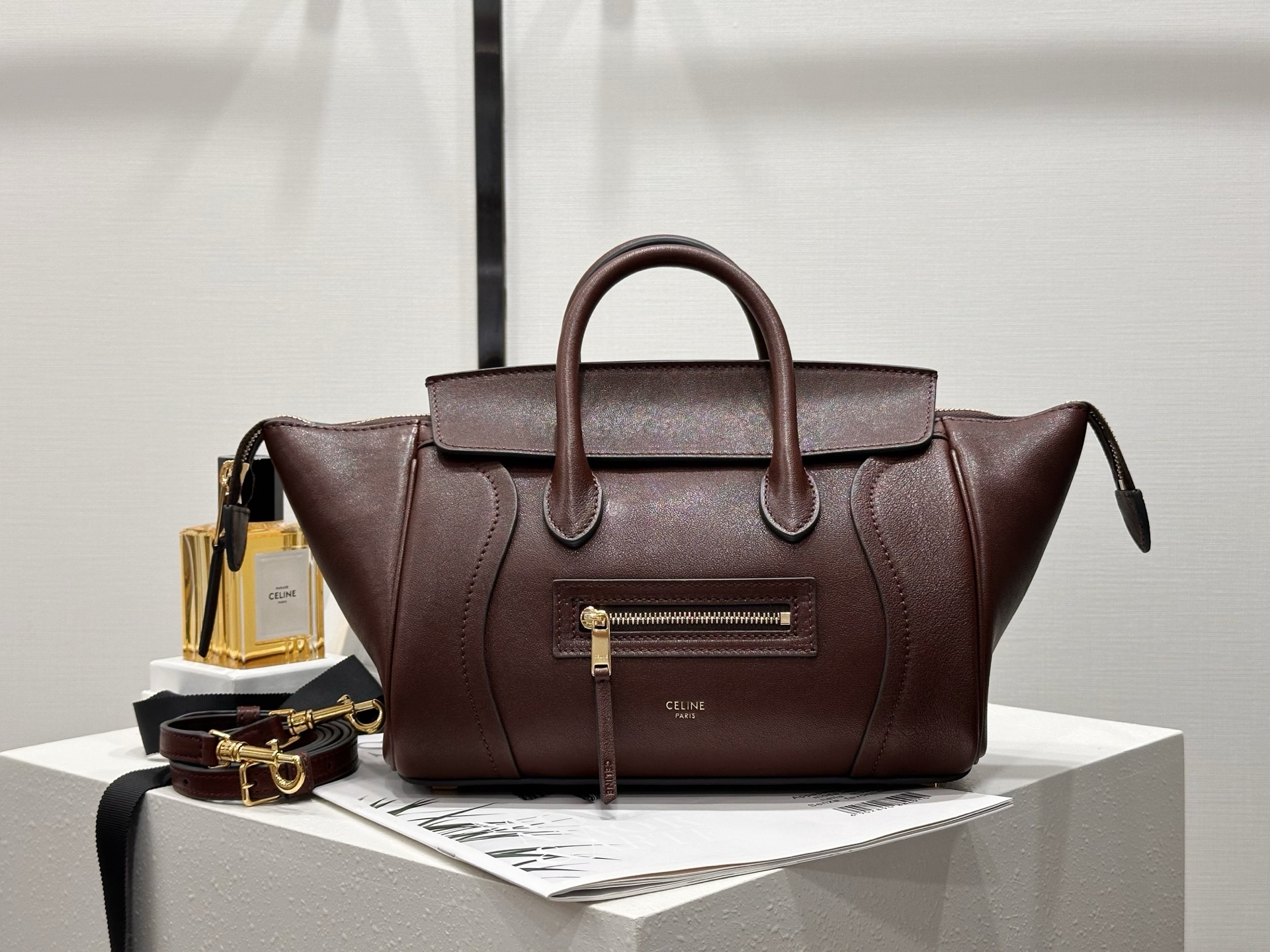 CELINE LUGGAGE IN SUPPLE SHINY LAMBSKIN