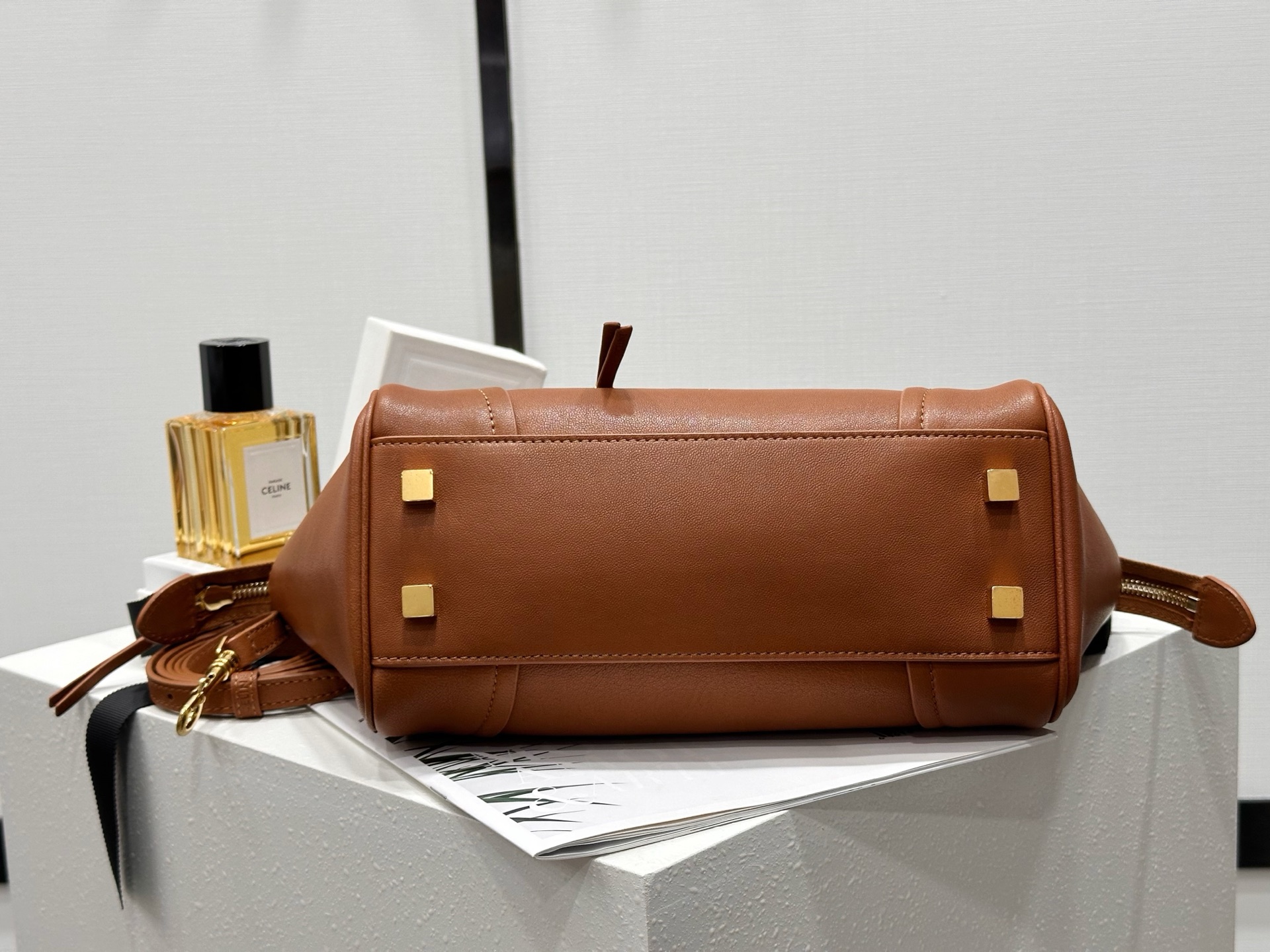 Celine SMALL NEW LUGGAGE IN SUPPLE SHINY LAMBSKIN