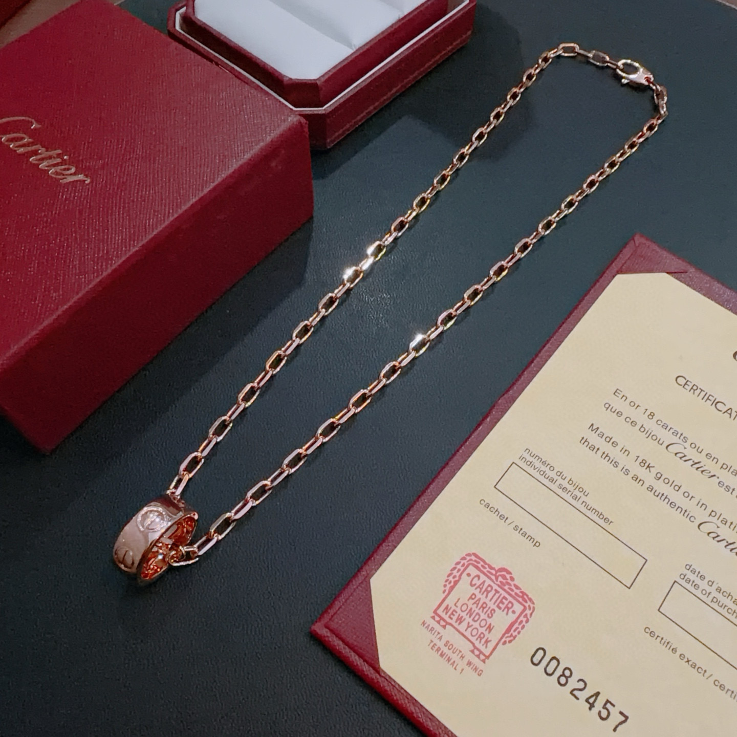 New Cartier Necklace with Diamonds, 