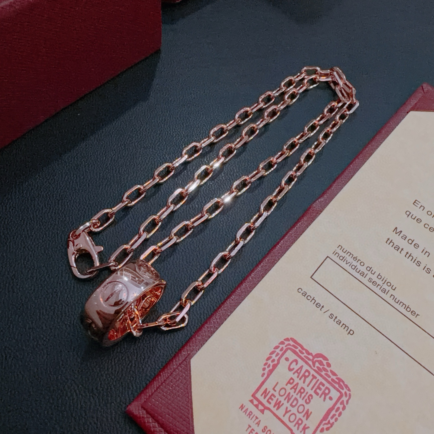 New Cartier Necklace with Diamonds, 