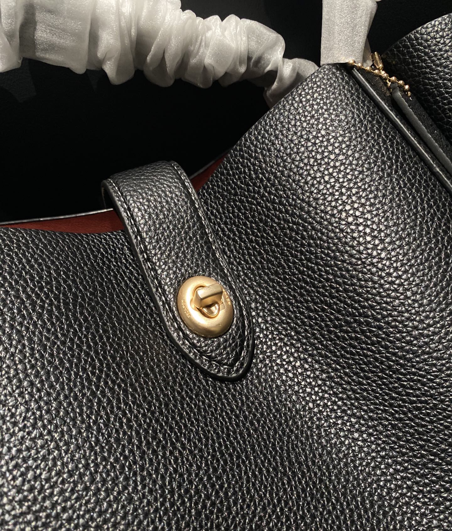 COACH Hadley Tote Bag in Full-Grain Pebbled Leather (Black)