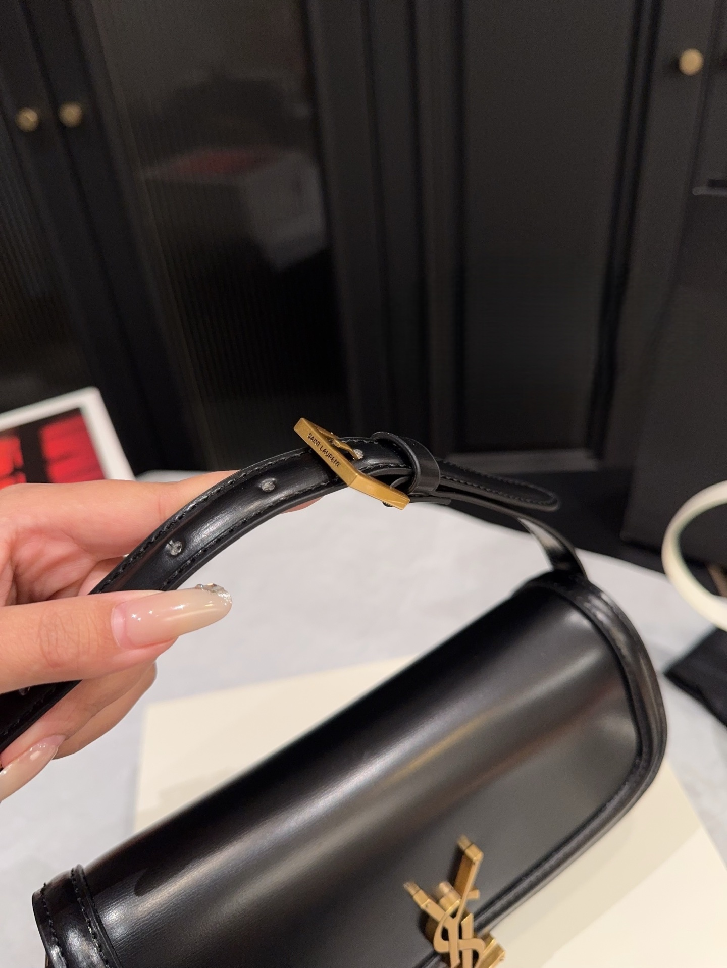 Yves Saint Laurent Solferino Small Box Bag - Model P278 (Full Set with Packaging)