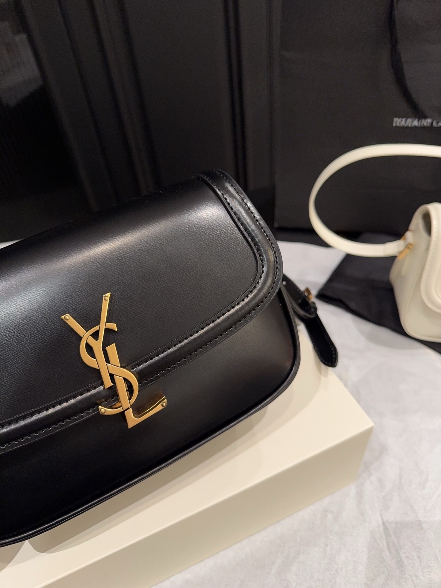 Yves Saint Laurent Solferino Small Box Bag - Model P278 (Full Set with Packaging)