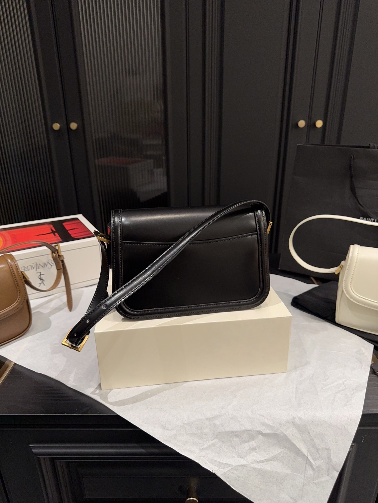 Yves Saint Laurent Solferino Small Box Bag - Model P278 (Full Set with Packaging)