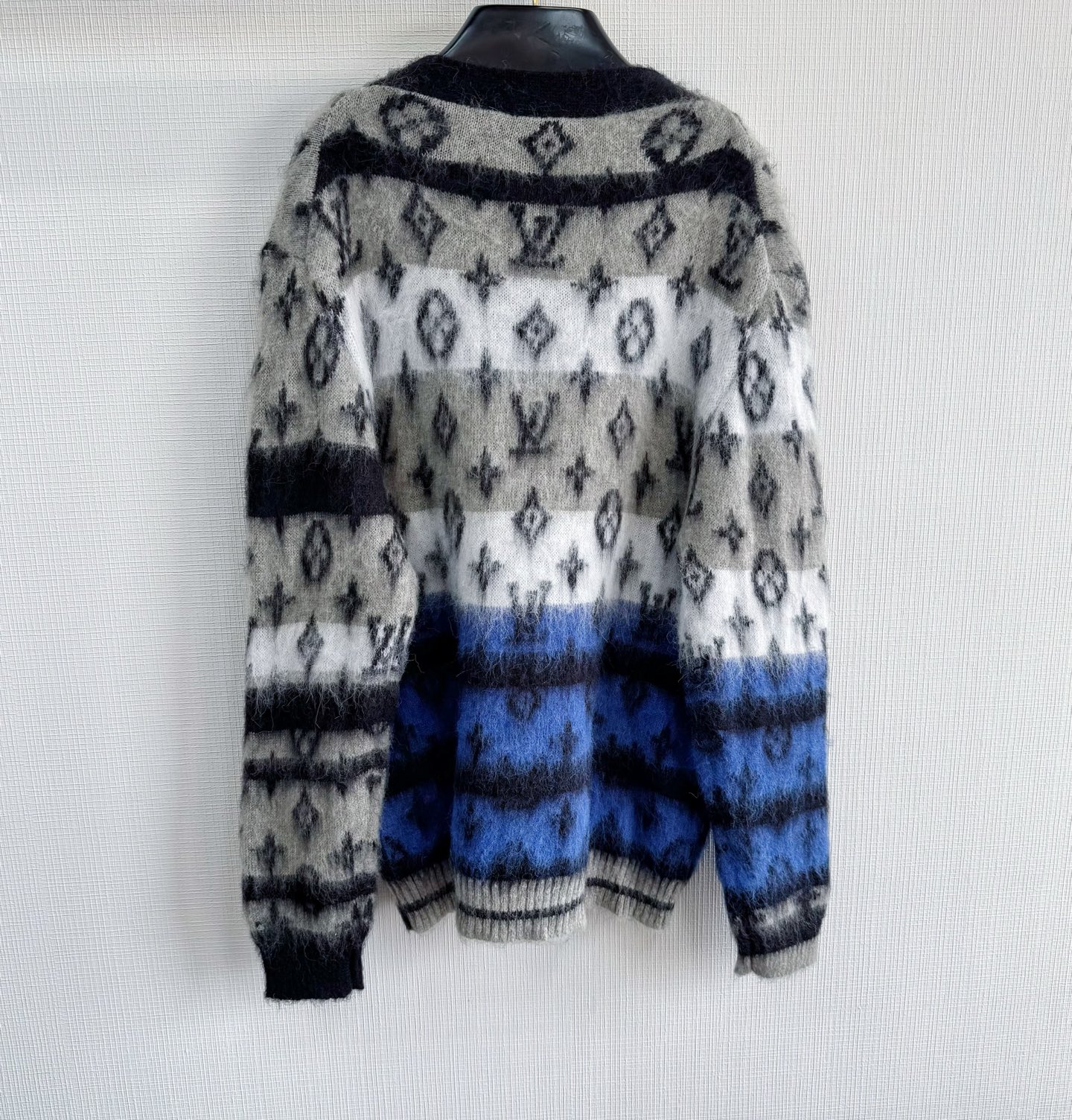 LV 1AIOX3 Monogram letter-combination mohair cardigan