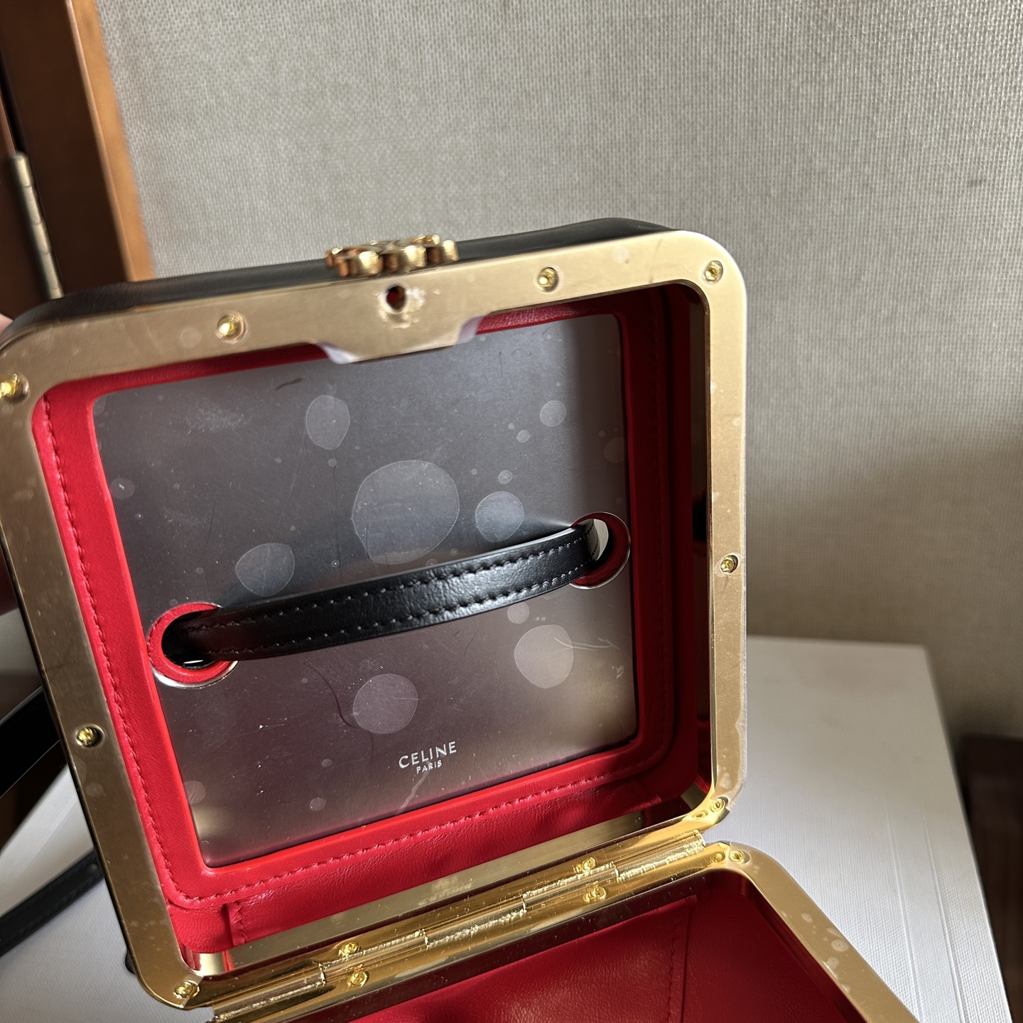 CELINE SMALL TRIOMPHE FRAME IN SUPPLE CALFSKIN