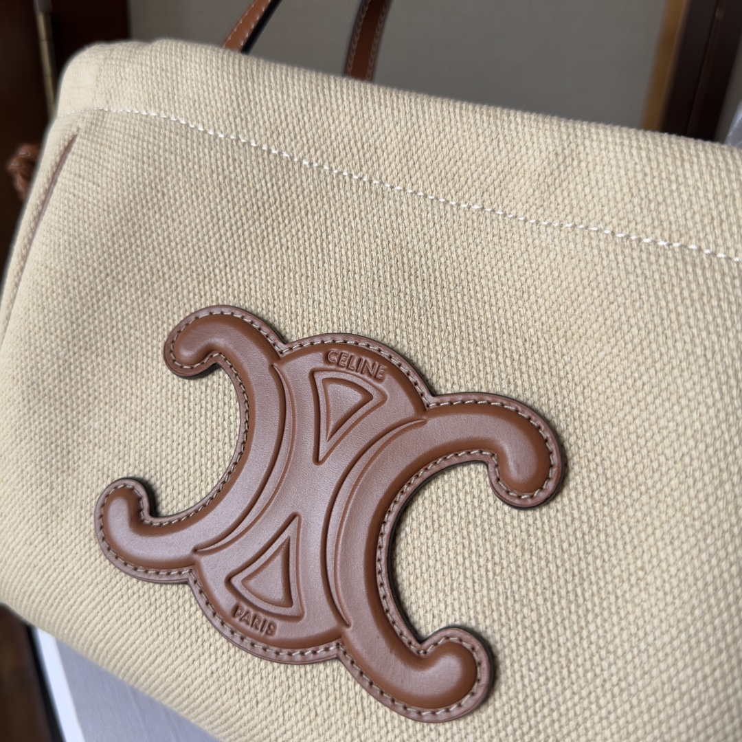 CELINE Small Cabas Triomphe Drawstring Tote Bag