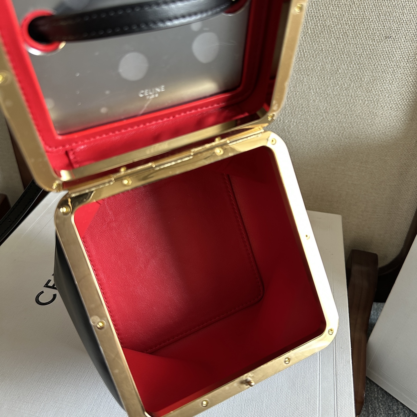 CELINE SMALL TRIOMPHE FRAME IN SUPPLE CALFSKIN