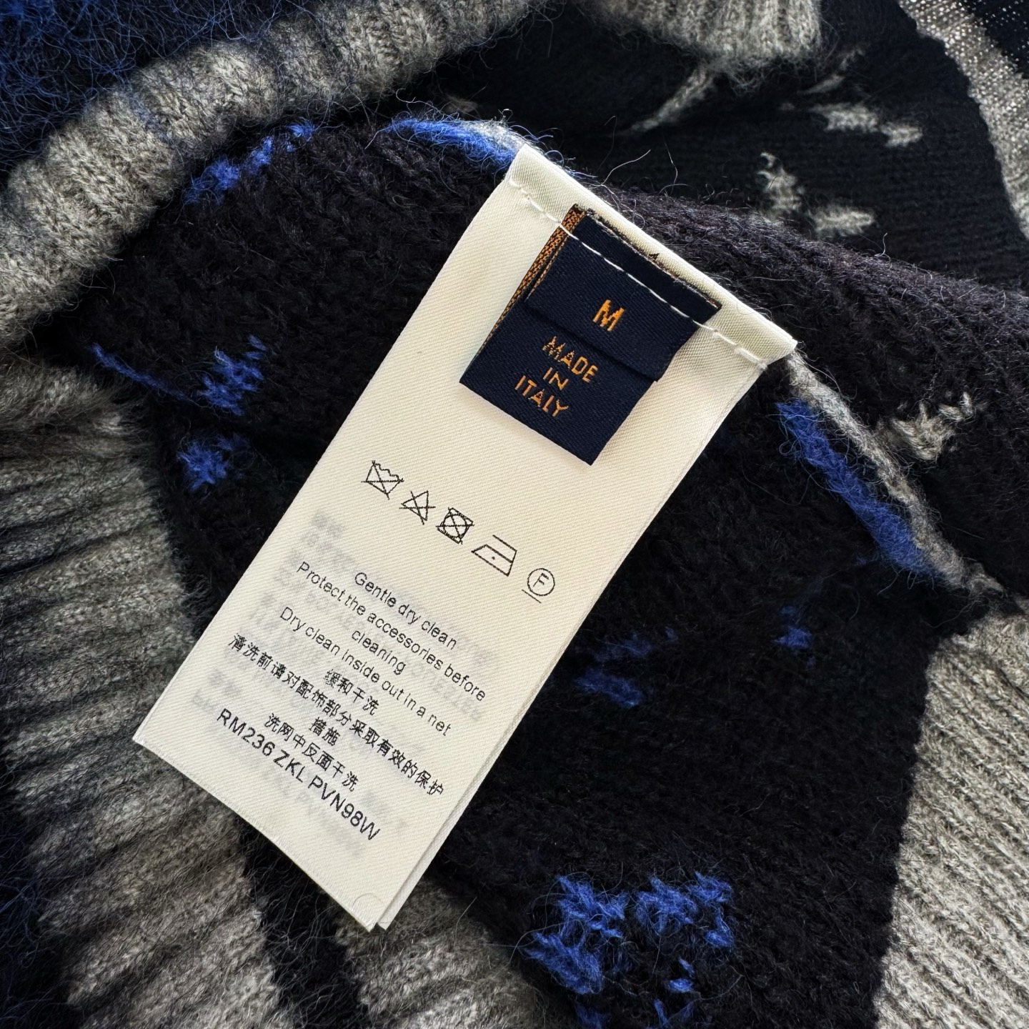 LV 1AIOX3 Monogram letter-combination mohair cardigan