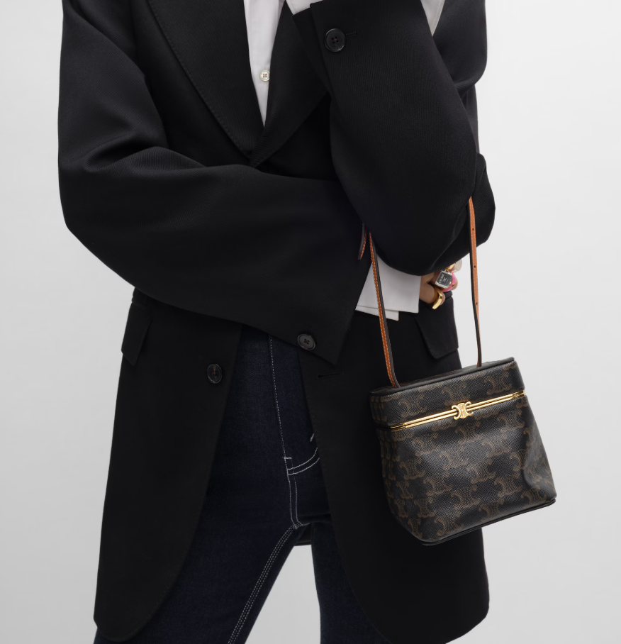 CELINE SMALL TRIOMPHE FRAME IN SUPPLE CALFSKIN