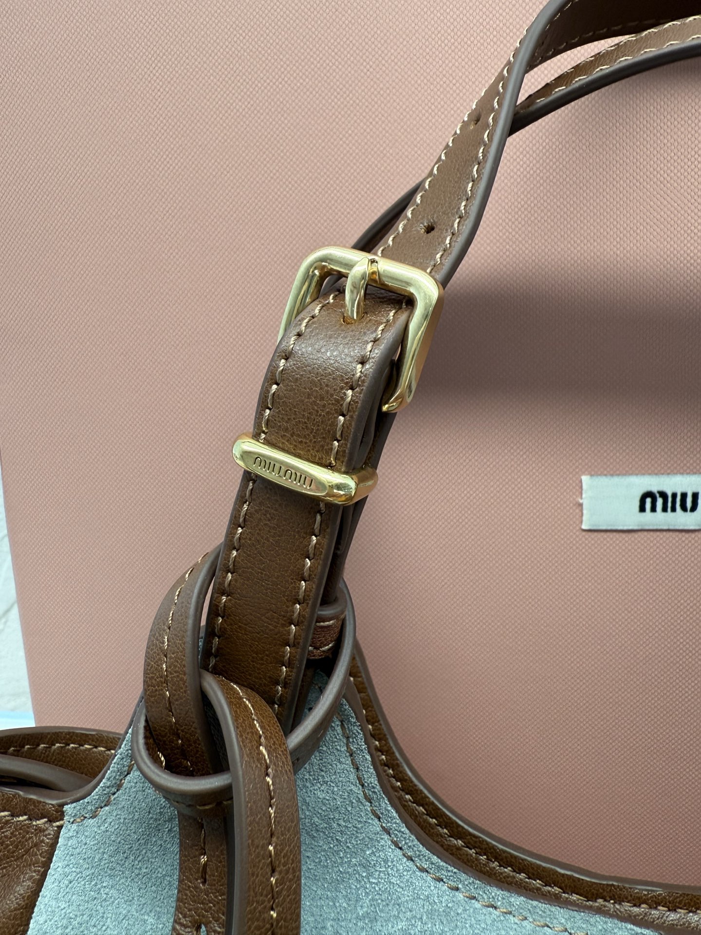 Miu Miu Paneled Leather Tote Bag