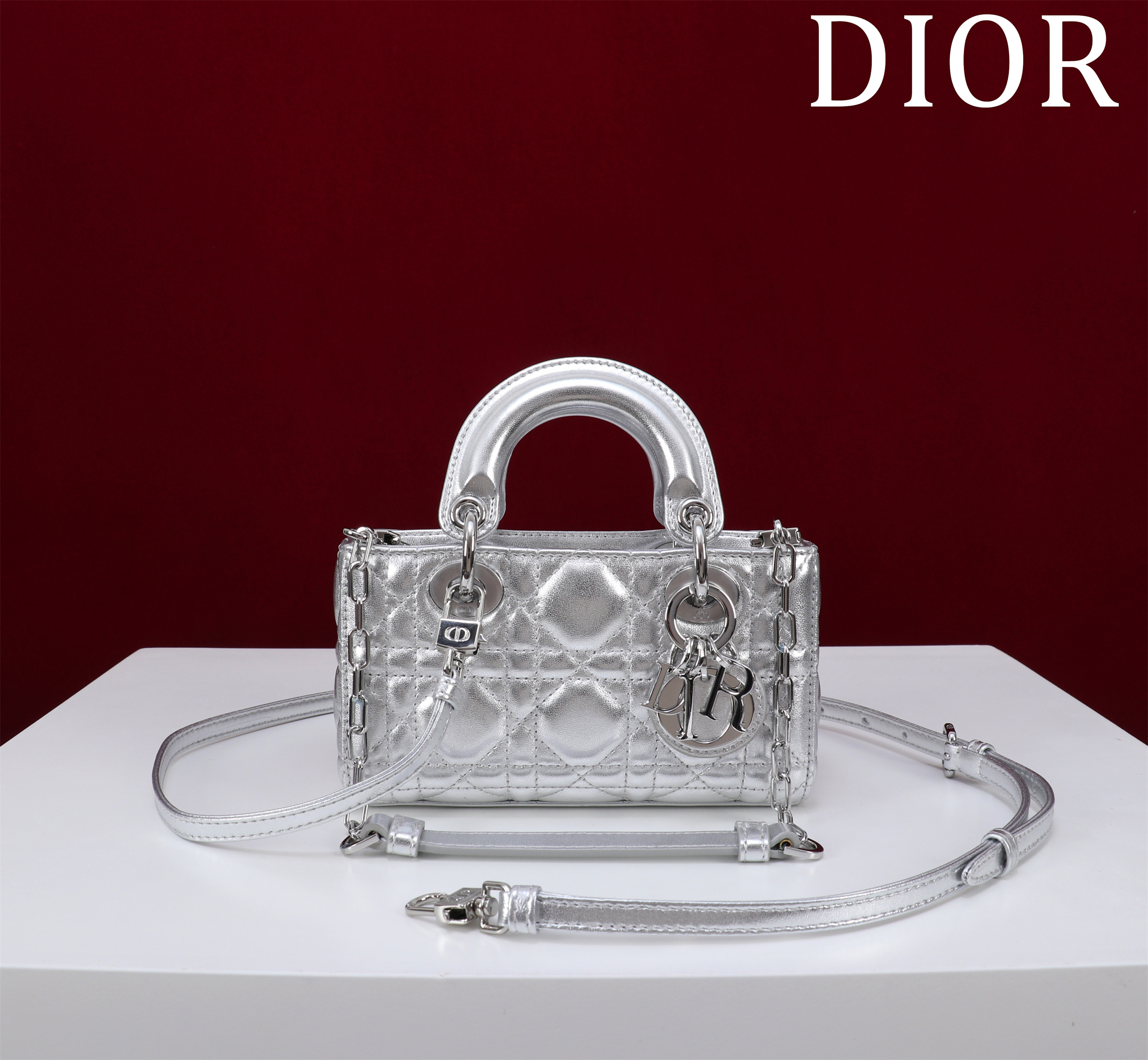 Dior D-Joy Mini Bag in Silver