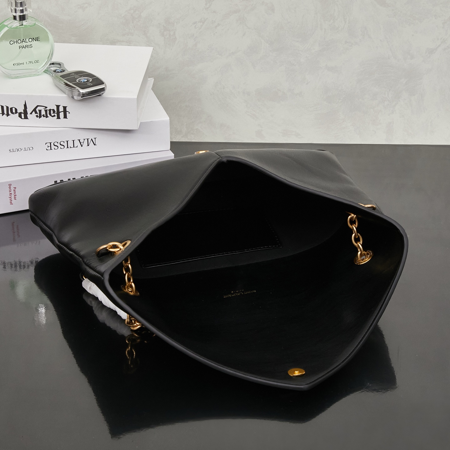 Saint Laurent Large Envelope Chain Bag in Lambskin