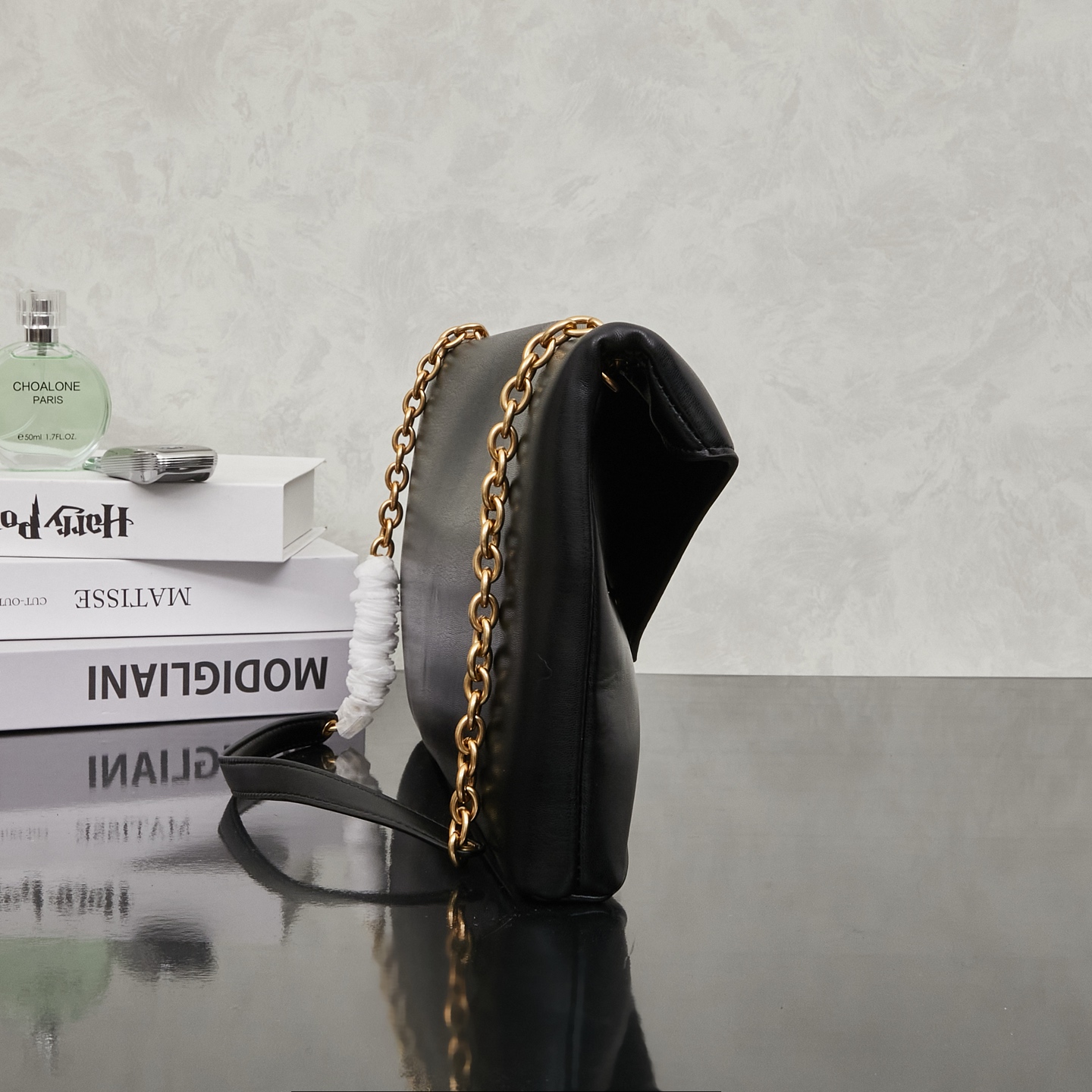 Saint Laurent Large Envelope Chain Bag in Lambskin