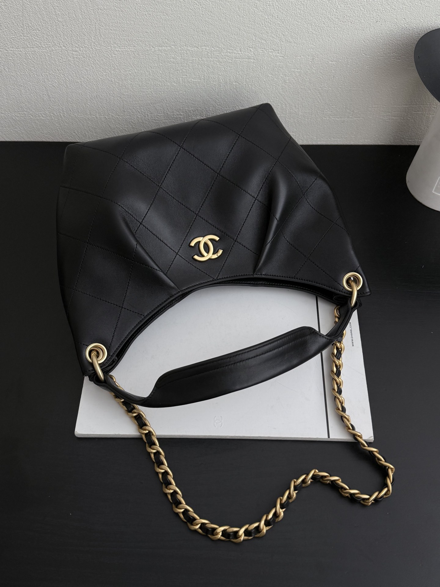 Chanel Small Hobo Bag in Black