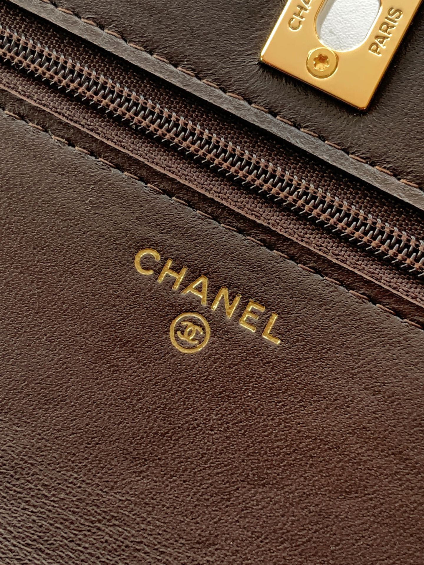 Chanel 26C Velvet Wallet on Chain with Diamond Button