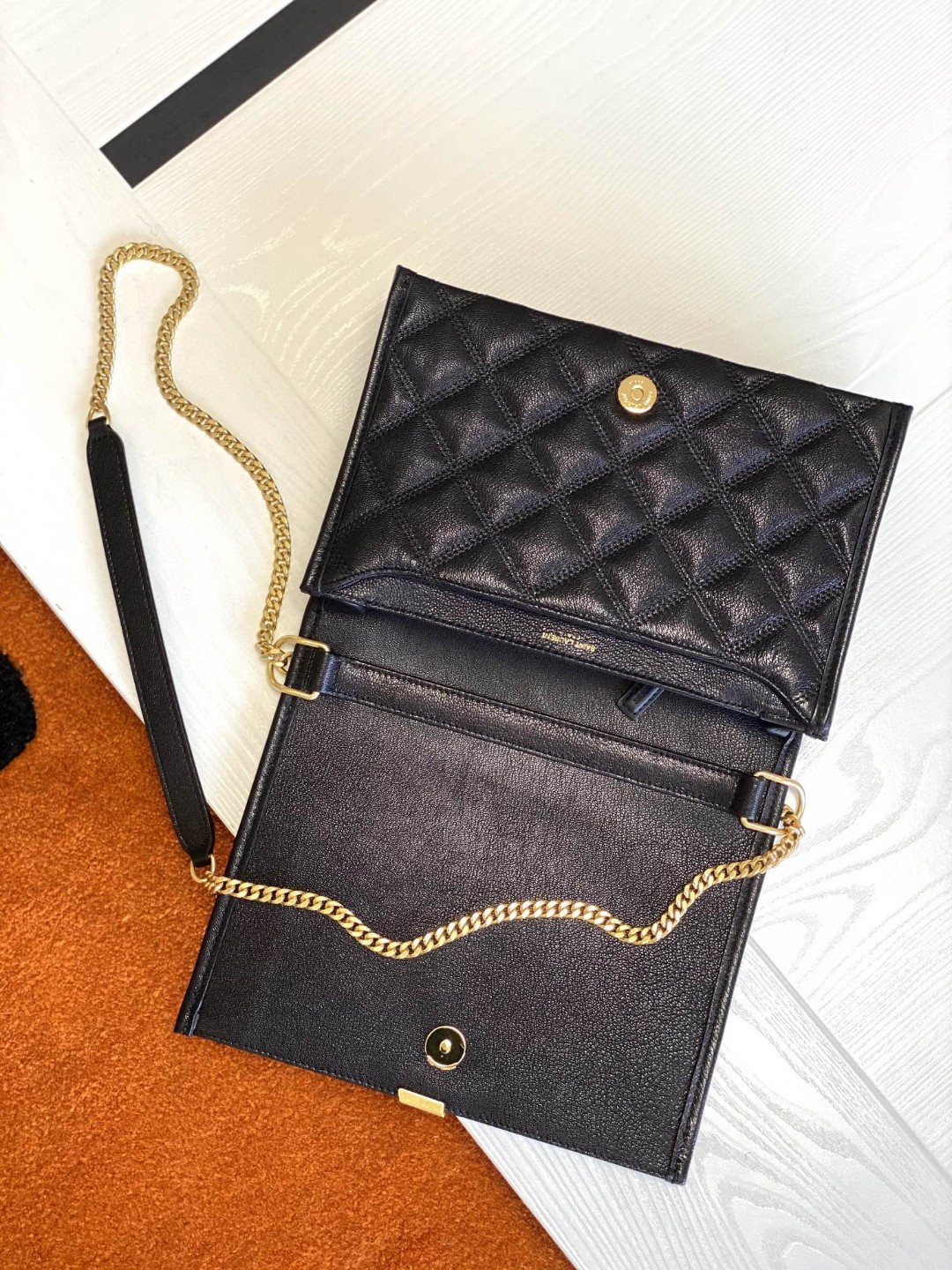 Saint Laurent Becky Quilted Lambskin Chain Bag