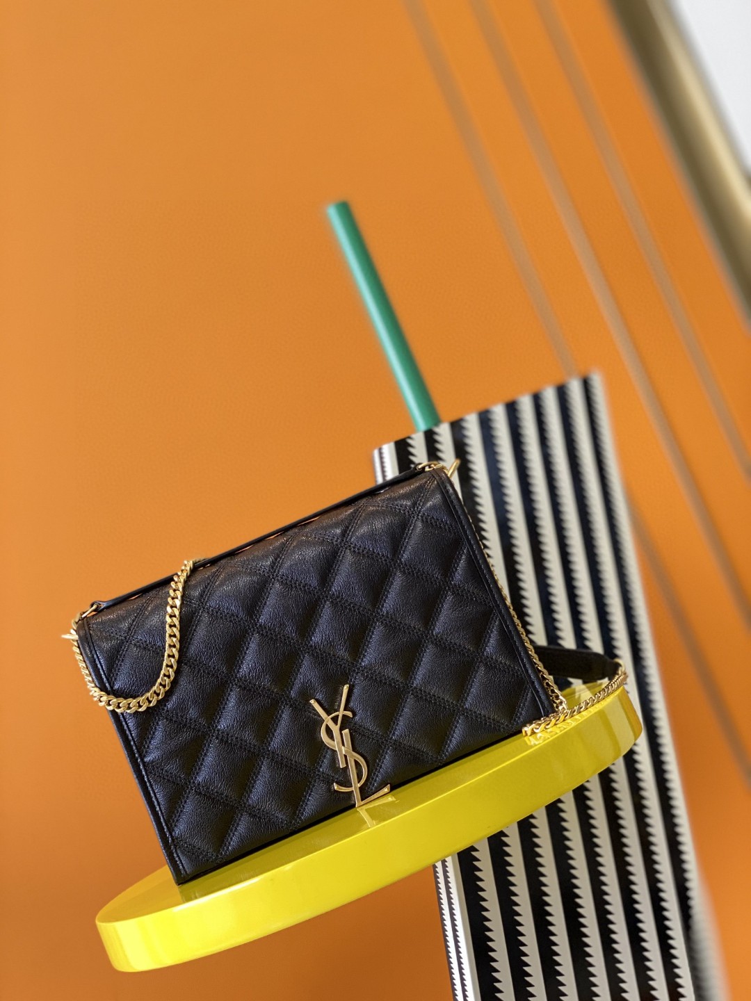 Saint Laurent Becky Quilted Lambskin Chain Bag