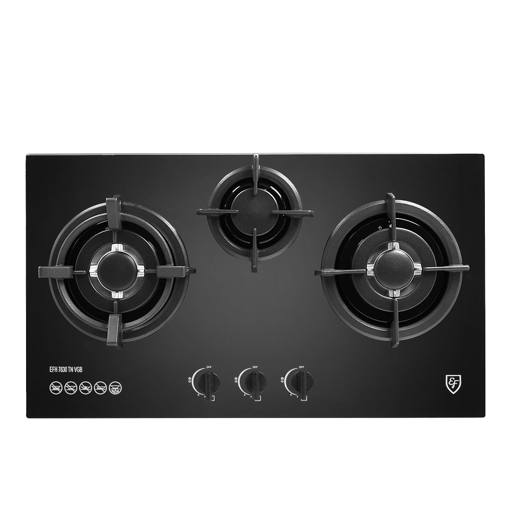 EFH7630TNVGB 73CM 3-BURNER GAS HOB