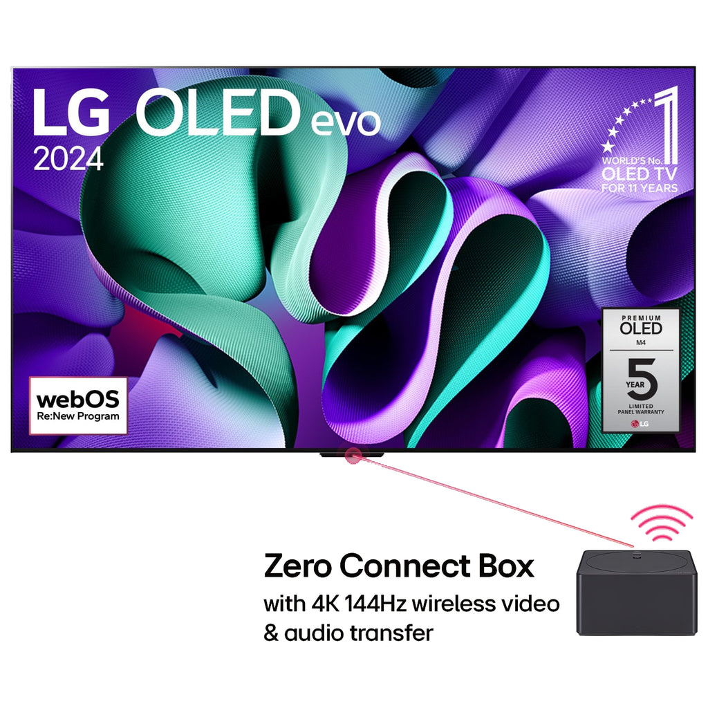 OLED83M4PSA 83" OLED EVO M4 4K SMART TV + FREE $300 GROCERY VOUCHER + STAGE301 SPEAKER REDEEM FROM LG