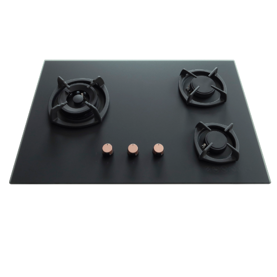 T23TGSV MATTE SERIES 75CM 3-BURNER GAS HOB + FREE BASIC INSTALLATION