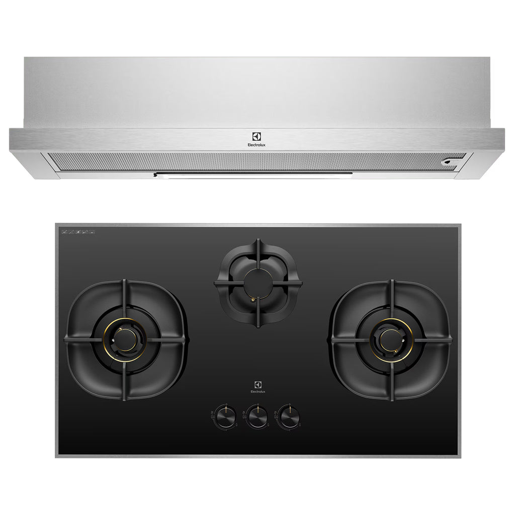 90CM BUNDLE: ECP9541X PULL-OUT EXTRACTOR HOOD & EHG9350 3-BURNER GAS HOB / Free $70 Cold Storage Voucher & $50 MEGA Voucher