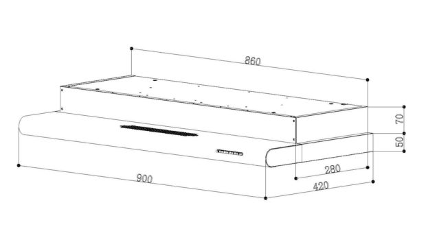 TH958TL 90CM SLIMLINE HOOD