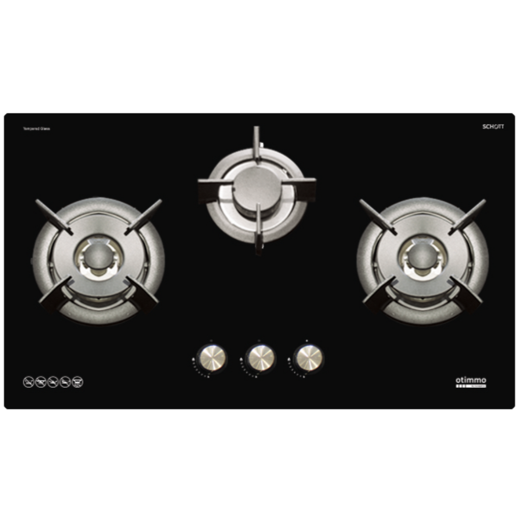EBH6391STG 90CM 3-BURNER GAS HOB