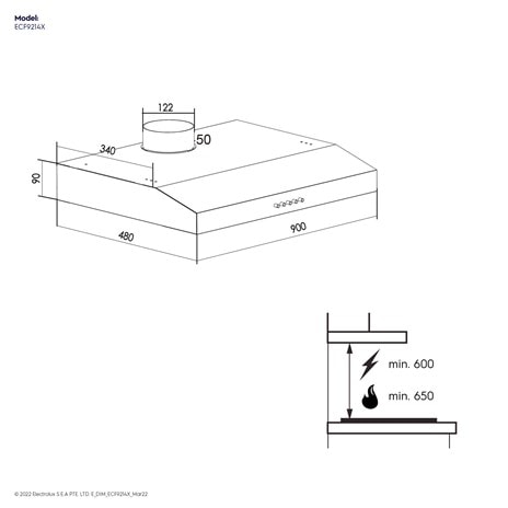 90CM BUNDLE: ECF9214X SLIMLINE HOOD & EHG9350 3-BURNER GAS HOB