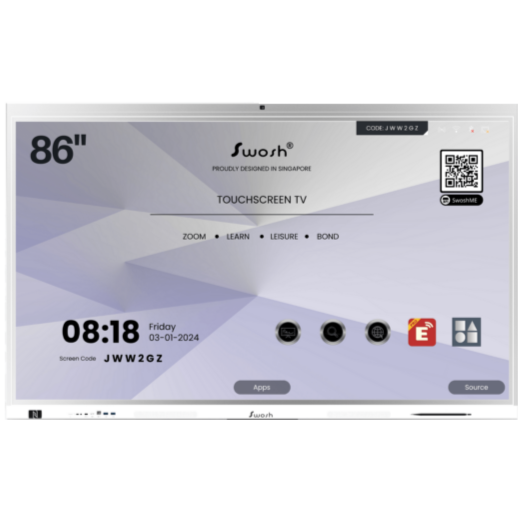 SW86TSG3P 86" INTERACTIVE TOUCH SCREEN DISPLAY (PREMIUM SERIES)